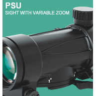 Sight with variable zoom PSU